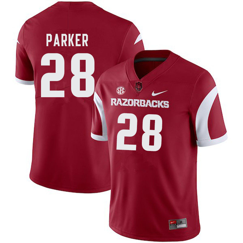 Men #28 Andrew Parker Arkansas Razorbacks College Football Jerseys-Cardinal